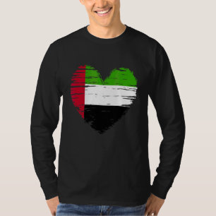 T-shirt Drapeau émirati du coeur des Émirats arabes unis