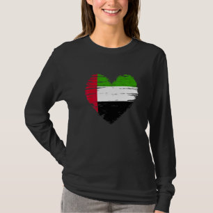 T-shirt Drapeau émirati du coeur des Émirats arabes unis