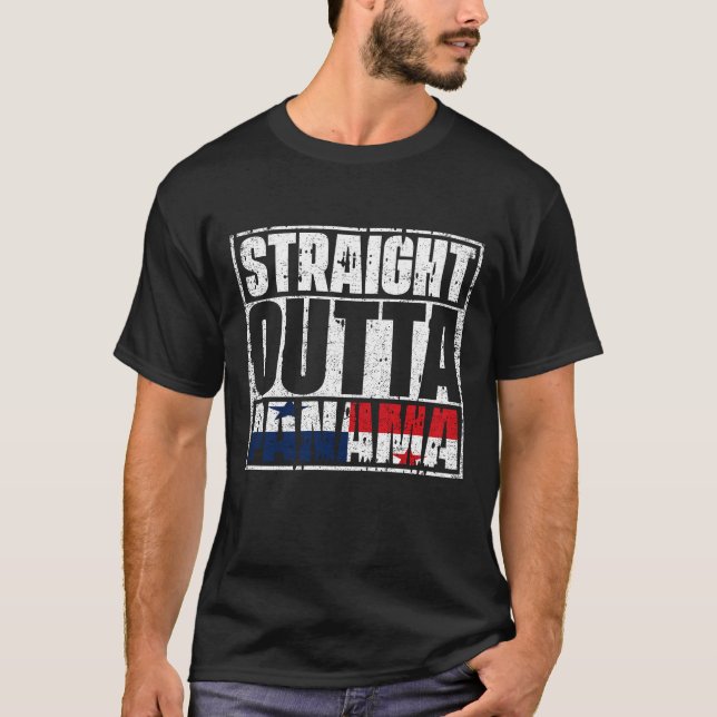 T-shirt Drapeau en bordure de Panama (Devant)