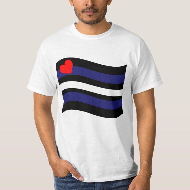 T-SHIRT DRAPEAU EN CUIR QUI FLOTTE (Devant)