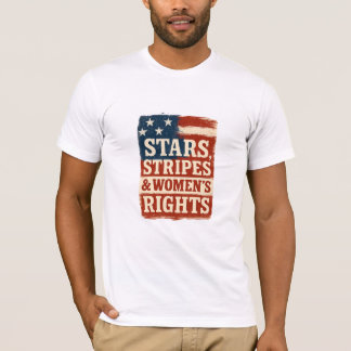 T-shirt Drapeau en détresse Stars, Stripes & Droits des Fe