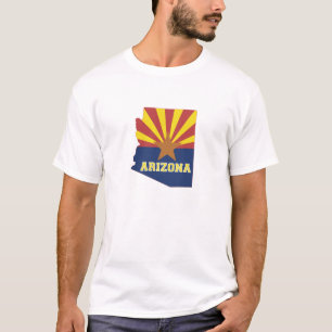T-shirt Drapeau en forme d'état de l'Arizona