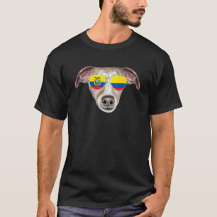 T-shirt Drapeau équatorien Whippet Chien Equateur Poche