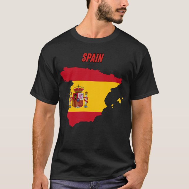 T-shirt drapeau espagne (Devant)