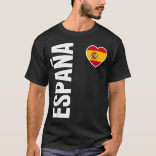 T-shirt Drapeau Espagne Cœur Fierté España