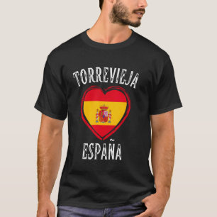 T-shirt Drapeau Espagne Cœur Ville Torrevieja