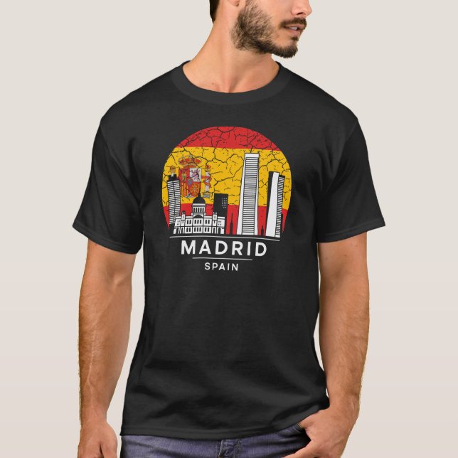 T-shirt Drapeau Espagne de Madrid (Devant)