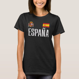 T-shirt Drapeau Espagne Espana Football Fan Hommes Femmes