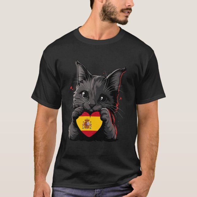 T-shirt Drapeau Espagne Fierté Espagnole Racines Espagnole (Devant)