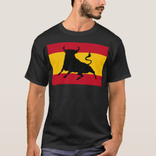 T-shirt Drapeau Espagnol Avec Bull