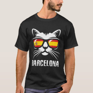 T-shirt Drapeau espagnol chat Barcelone