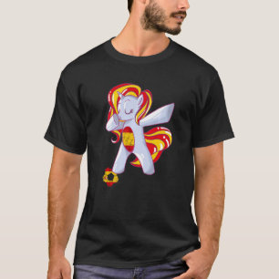 T-shirt Drapeau espagnol de balle de licorne de football d
