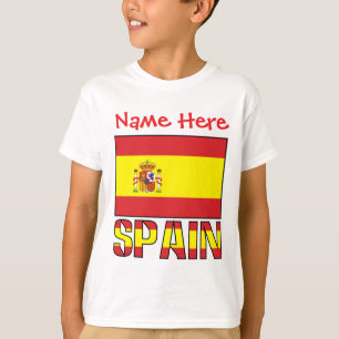 T-shirt Drapeau espagnol personnalisé Garçons d'héritage