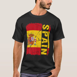 T-shirt Drapeau espagnol vintage Espagne Fierté Racines pa