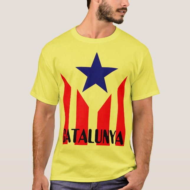 T-shirt Drapeau Estelada Catalanne (Devant)