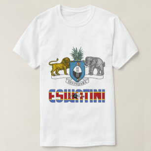 T-shirt Drapeau Eswatini et blason Patriotique