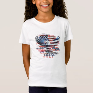 T-Shirt Drapeau et aigle des États-Unis. Indépendance