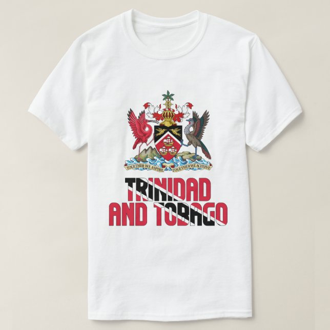 T-shirt Drapeau et armoiries de Trinité-et-Tobago (Design devant)