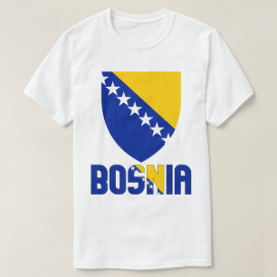 T-shirt Drapeau et blason de Bosnie-Herzégovine