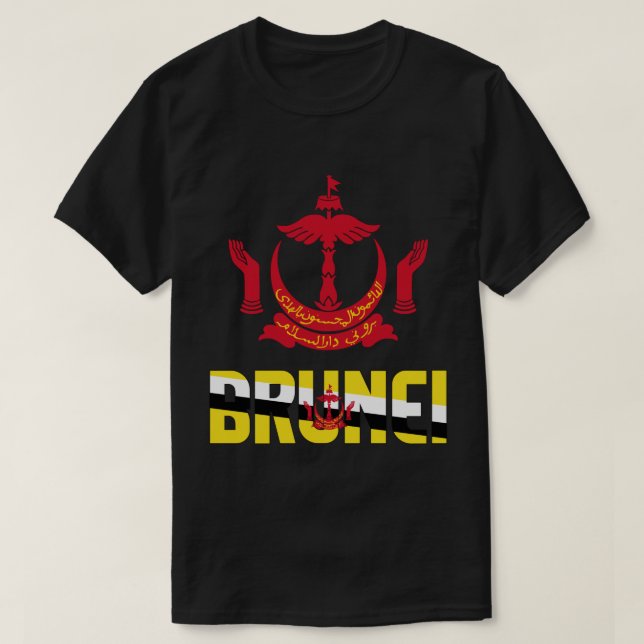 T-shirt Drapeau et blason de Brunei Patriotique (Design devant)