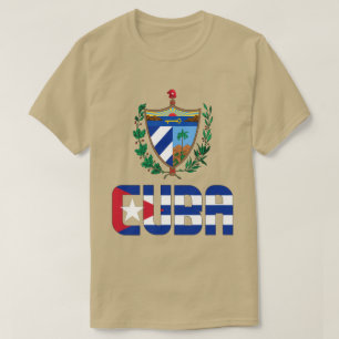 T-shirt Drapeau et blason de Cuba Patriotique