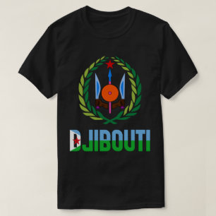 T-shirt Drapeau et blason de Djibouti Patriotique