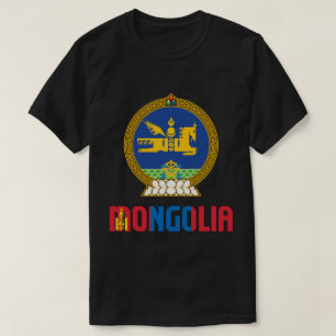 T-shirt Drapeau et blason de Mongolie Patriotique