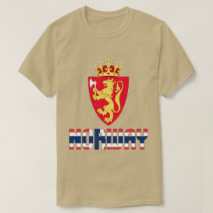 T-shirt Drapeau et blason de Norvège Patriotique