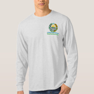 T-shirt Drapeau et blason d'Ouzbékistan Patriotique