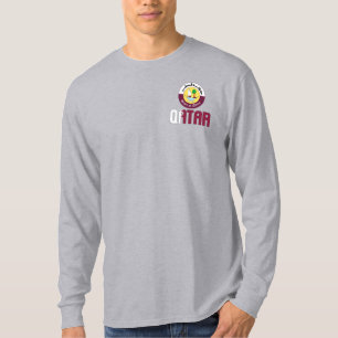 T-shirt Drapeau et blason du Qatar Patriotique