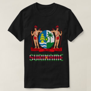T-shirt Drapeau et blason du Suriname Patriotique