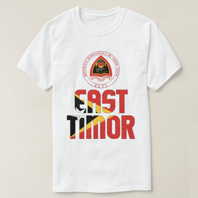T-shirt Drapeau et blason du Timor oriental Patriotique (Design devant)