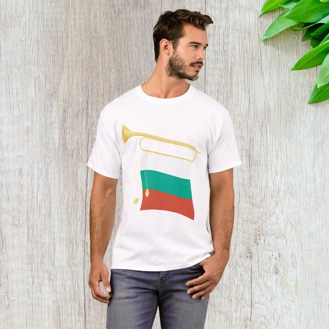 T-shirt Drapeau Et Bugle bulgare (Créateur téléchargé)