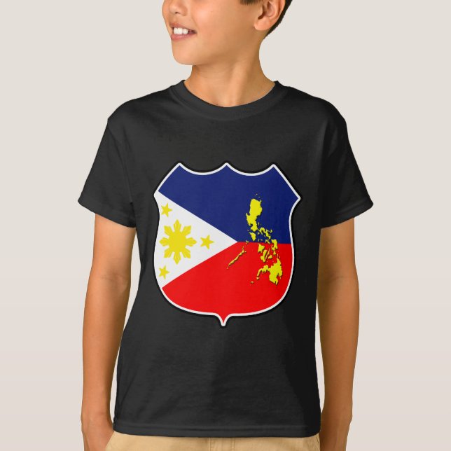 T-shirt Drapeau et carte (Devant)