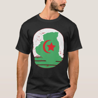 T-shirt Drapeau et carte de l'Algérie