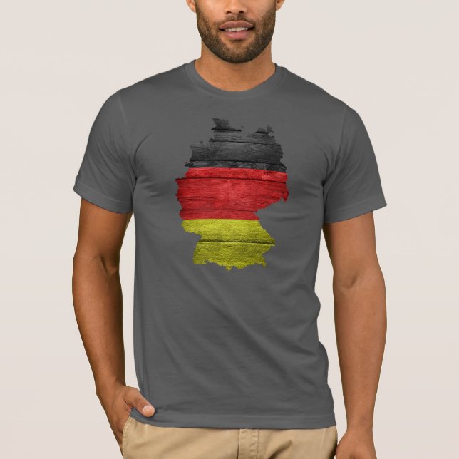 T-shirt Drapeau et carte de l'Allemagne (Devant)