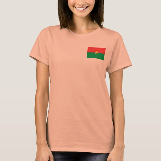 T-Shirt Drapeau et Carte du Burkina Faso (Devant)
