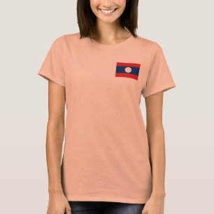 T-Shirt Drapeau et Carte du Laos