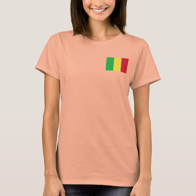 T-Shirt Drapeau et Carte du Mali (Devant)