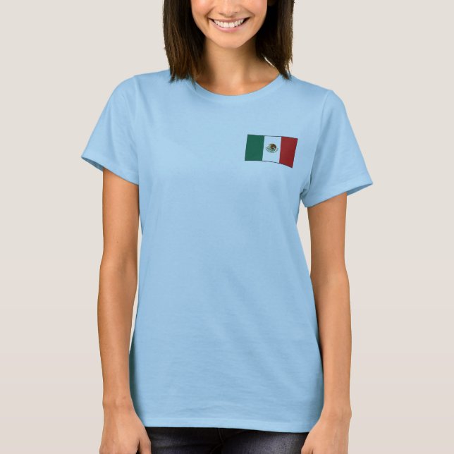 T-Shirt Drapeau et Carte du Mexique (Devant)