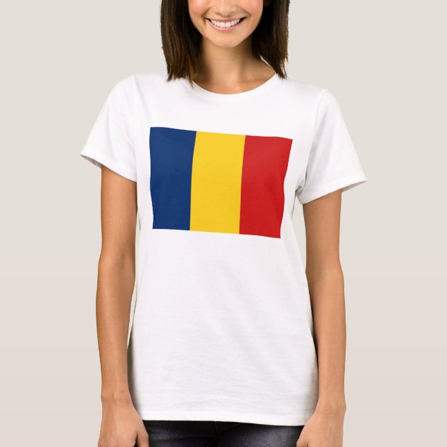 T-Shirt Drapeau et Carte du Tchad (Devant)