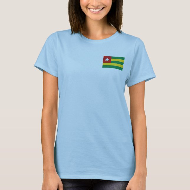 T-shirt Drapeau et Carte du Togo (Devant)