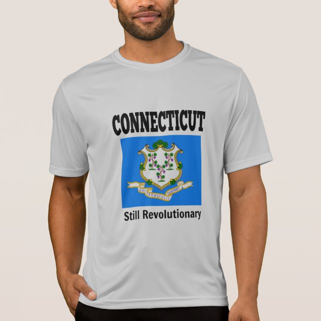 T-shirt Drapeau et devise du Connecticut (Devant)