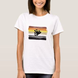 T-shirt Drapeau et symbole de la fierté de l'ours peint