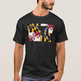 T-shirt Drapeau/état du Maryland (grand)