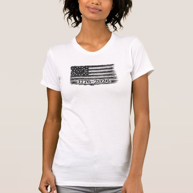 T-shirt Drapeau États-Unis 1776-2026  (Devant)