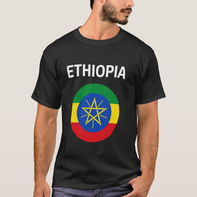 T-shirt Drapeau Ethiopie Moderne (Devant)