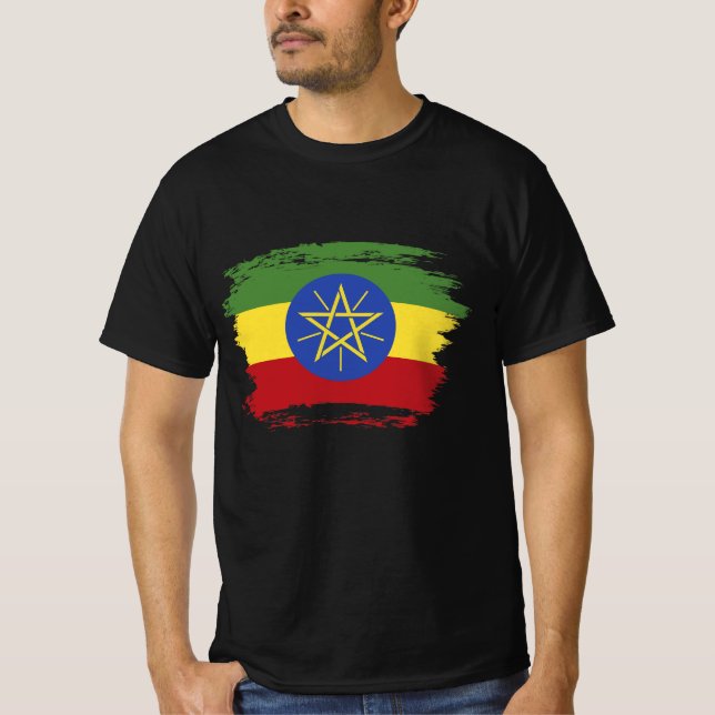 T-shirt Drapeau éthiopien (Devant)