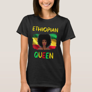 T-shirt Drapeau éthiopien de la reine Éthiopie Fierté de f