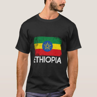 T-shirt Drapeau Éthiopien Fabriqué En Éthiopie